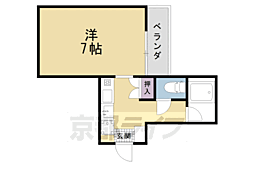 阪急京都本線 大宮駅 徒歩7分の賃貸マンション 1階1Kの間取り