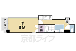 インテグレート東山 5階1Kの間取り