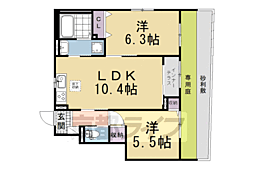 コラソン江戸町 1階2LDKの間取り