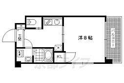 ヴァンボヌール 9階1Kの間取り