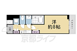 メロディハイム松原 7階1Kの間取り