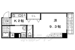 ベルセルク 3階1Kの間取り