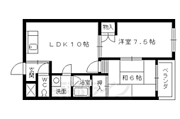 フォレステージ大宮 4階2LDKの間取り