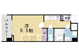 エスリード西大路駅前 1Kの間取図画像