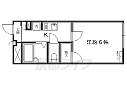 レオパレス京都 1Kの間取図画像