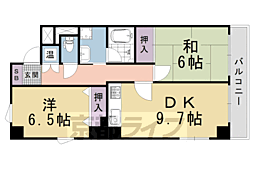 河原町五条シェ・レ・クレール 2LDKの間取図画像