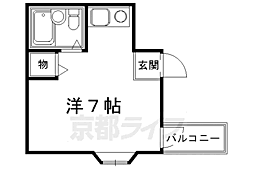リバーガーデンGION ワンルームの間取図画像