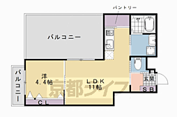 VillaStage桂川 1LDKの間取図画像