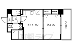 プラネシア星の子京都駅前西 1LDKの間取図画像