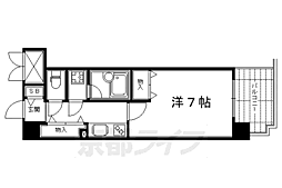 ライオンズマンション四条堀川 1Kの間取図画像