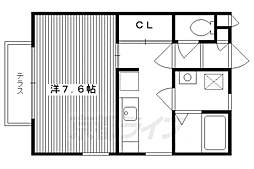 プリマヴェーラ 1Kの間取図画像