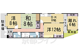 シュトラーセ鳥羽街道 4DKの間取図画像