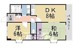 セレーノ祥豊 2DKの間取図画像