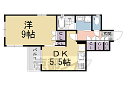 ベラジオ富小路 1DKの間取図画像