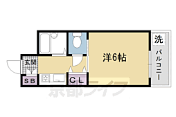 ロマネスク京都丹波口 1Kの間取図画像