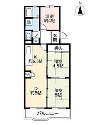 UR都市機構アーバニア滝子南 3DKの間取図画像