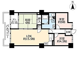 UR都市機構アーバニア千代田 3LDKの間取図画像