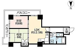 UR都市機構アーバニア千代田 1LDKの間取図画像