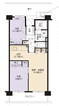 URアーバンラフレ虹ヶ丘西  ｜ 愛知県名古屋市名東区にじが丘2丁目（賃貸マンション2LDK・6階・58.61㎡） その2