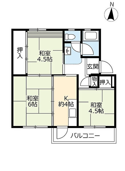 UR藤山台 ｜愛知県春日井市藤山台1丁目(賃貸マンション2DK・2階・43.33㎡)の写真 その2