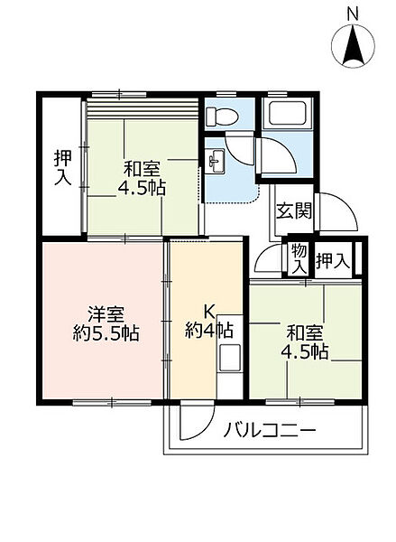 UR藤山台 ｜愛知県春日井市藤山台1丁目(賃貸マンション2DK・3階・43.33㎡)の写真 その2