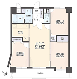 間取図画像 3LDK