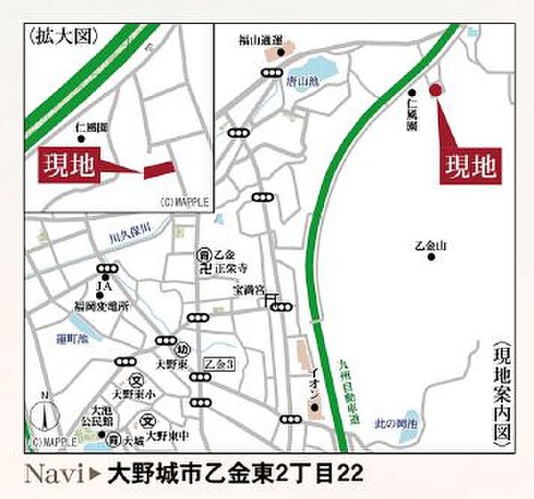 地図を拡大表示