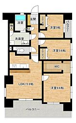 コアマンション箱崎駅前 3LDKの間取図画像