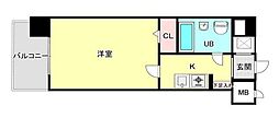 ラ・レジダンス・ド・サントゥール 1Kの間取図画像