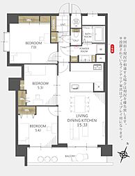 ロワールマンションアール春日 3LDKの間取図画像