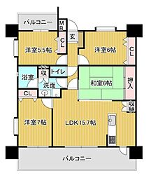 エイルマンション久留米東プレステージ 4LDKの間取図画像