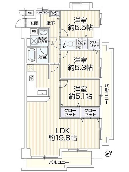 間取りを拡大表示