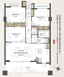 コアマンション下大利ネクステージ 3LDKの間取図画像