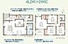 間取り：1階と2階にWIC付きの4LDK！家事がはかどる水回り集中設計+回遊動線♪