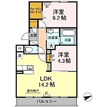 ブランネージュ　B棟 206 ｜ 山口県山陽小野田市新生２丁目3-16（賃貸アパート2LDK・2階・58.07㎡） その2