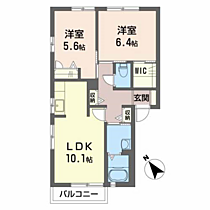 シャーメゾン洛陽　C棟 201 ｜ 山口県宇部市中村３丁目9-15（賃貸アパート2LDK・2階・54.04㎡） その2