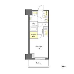 プライムメゾン蒲田 ワンルームの間取図画像