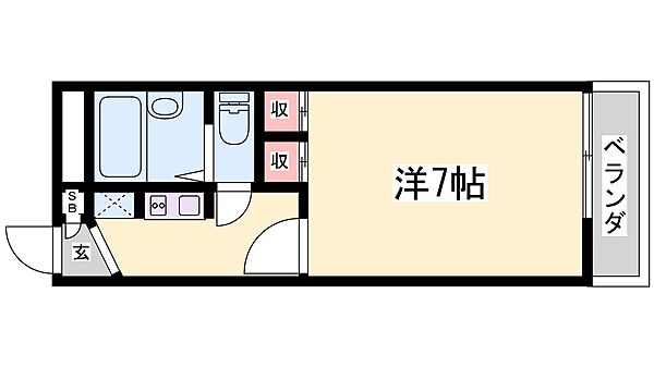 兵庫県姫路市佃町(賃貸マンション1K・3階・19.87㎡)の写真 その2