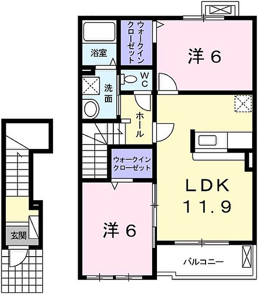 兵庫県赤穂市南野中(賃貸アパート2LDK・2階・58.76㎡)の写真 その2