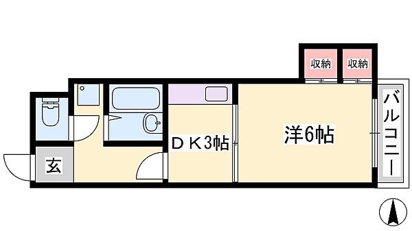 兵庫県姫路市西庄(賃貸マンション1DK・3階・22.81㎡)の写真 その2