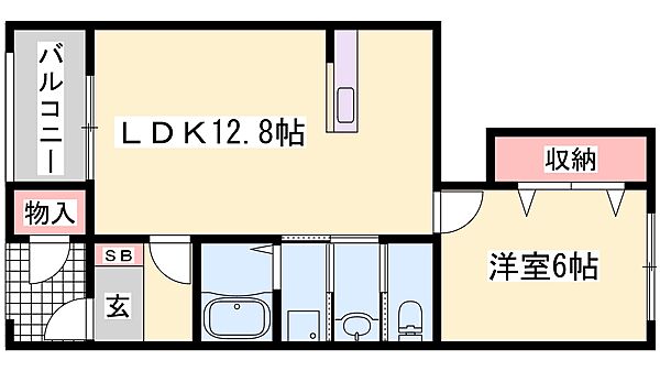 アメニティカスガVII 101｜兵庫県西脇市和田町(賃貸アパート1LDK・1階・46.03㎡)の写真 その2