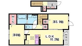 兵庫県西脇市下戸田（賃貸アパート2LDK・2階・56.58㎡） その2