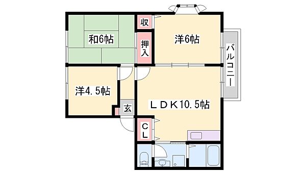 兵庫県姫路市田寺東２丁目(賃貸アパート3LDK・2階・60.00㎡)の写真 その2