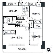 兵庫県姫路市飾磨区細江（賃貸マンション3LDK・6階・66.82㎡） その1