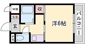 兵庫県姫路市飾磨区中野田１丁目（賃貸マンション1K・1階・21.60㎡） その2