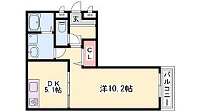 兵庫県姫路市広畑区西蒲田（賃貸マンション1DK・3階・39.23㎡） その2