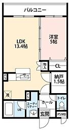 北条鉄道 北条町駅 徒歩19分の賃貸マンション 3階1LDKの間取り