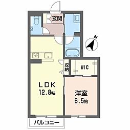 北条鉄道 北条町駅 徒歩20分の賃貸アパート 1階1LDKの間取り
