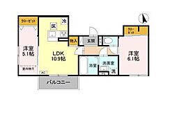 間取図画像 2LDK