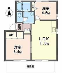 ディアス上ノ茶屋B棟 3Kの間取図画像